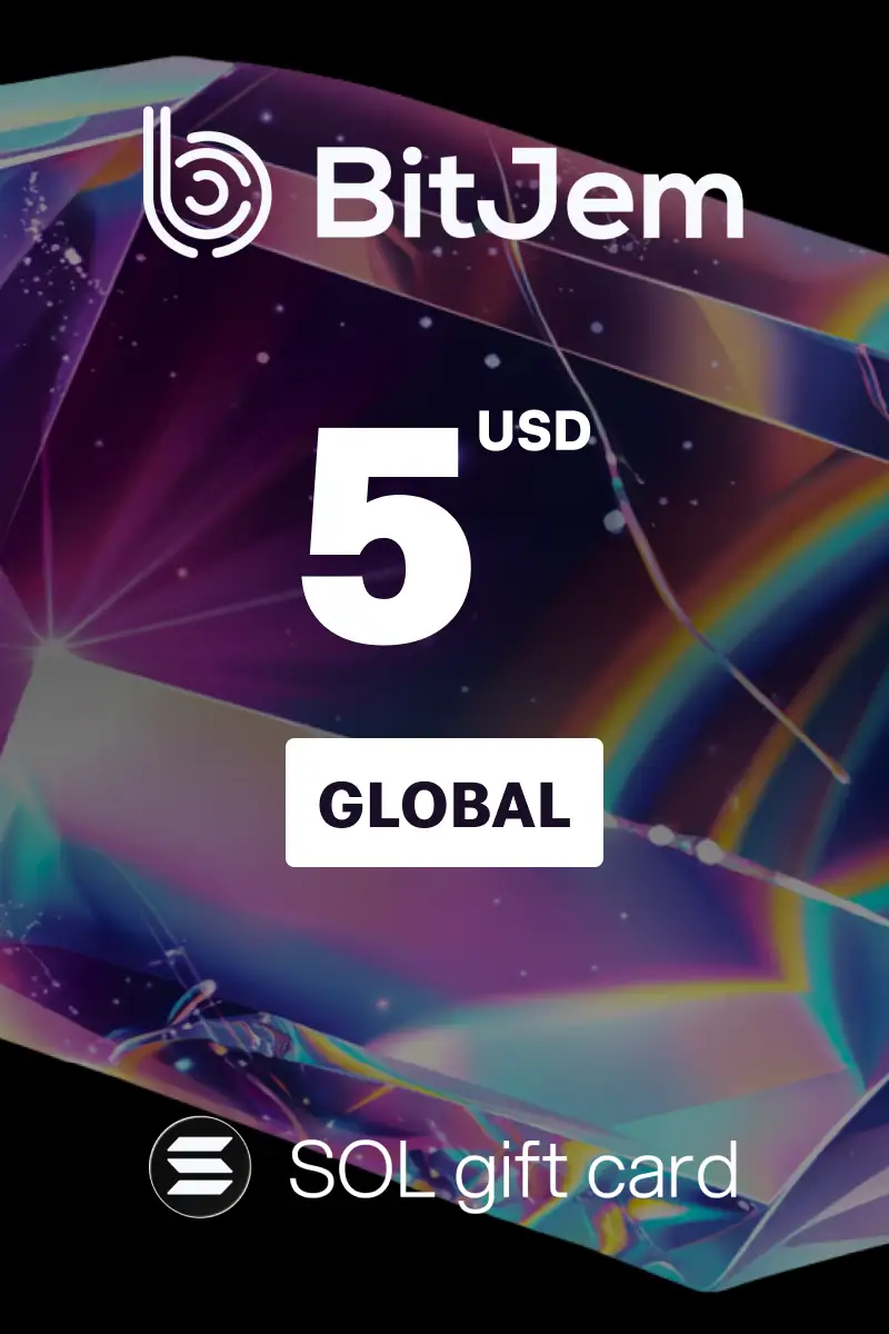 BitJem (SOL) 5 USD Crypto Gift Card (Global) - Digital Key