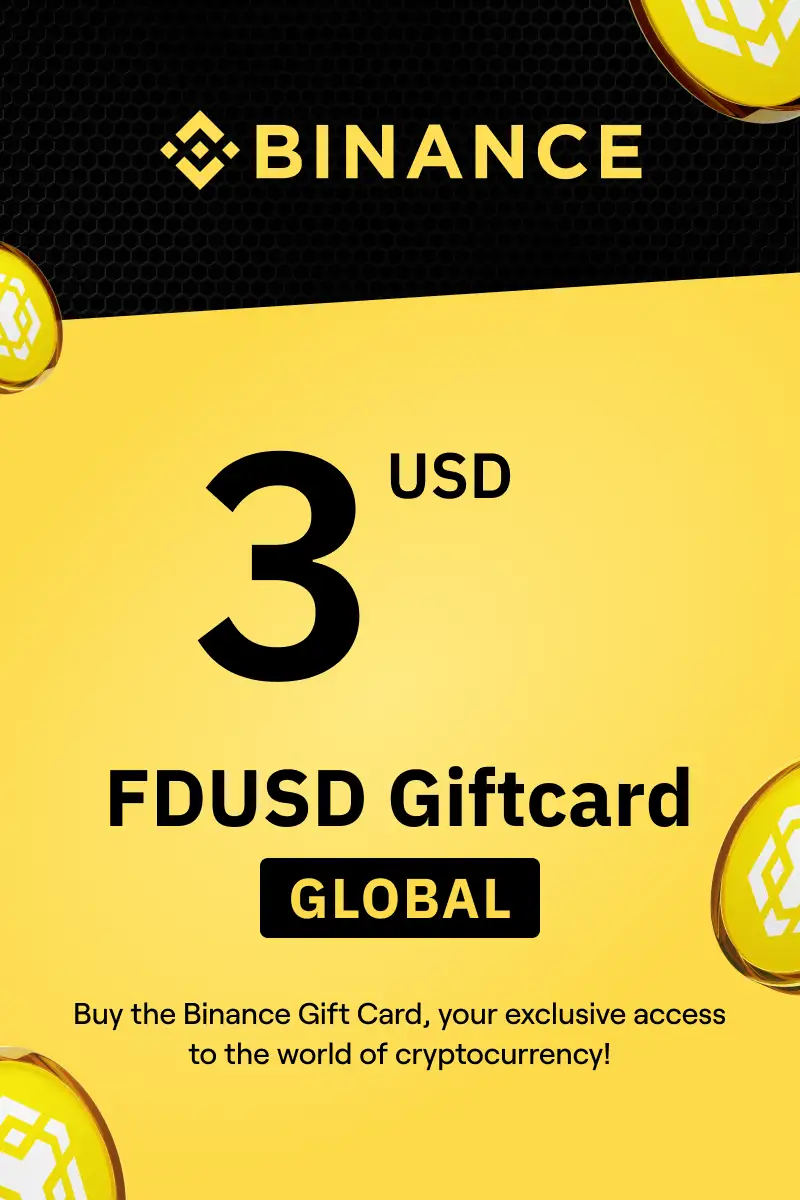 Binance (FDUSD) 3 USD Gift Card (Global) - Digital Key afbeelding 1
