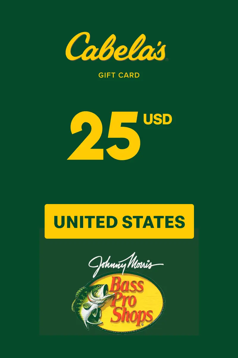 Cabela's 25 USD Gift Card (United States) - Digital Key