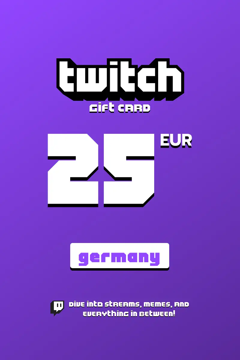 Twitch 25 EUR Gift Card (Germany) - Digital Key