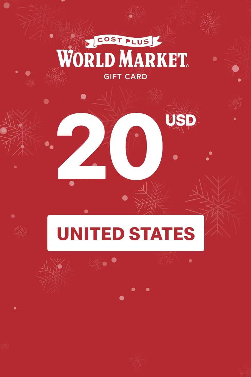 Cost Plus World Market 20 USD Gift Card (United States) - Digital Key