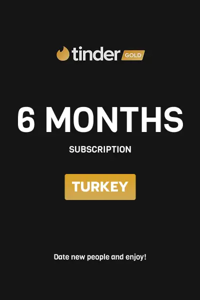 Tinder Gold 6 Months Subscription (Turkey) - Digital Key