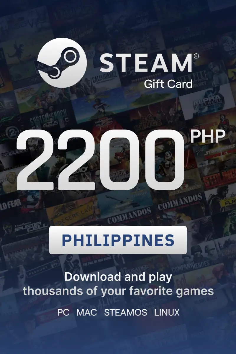 Steam Wallet 2200 PHP Gift Card (Philippines) - Digital Key