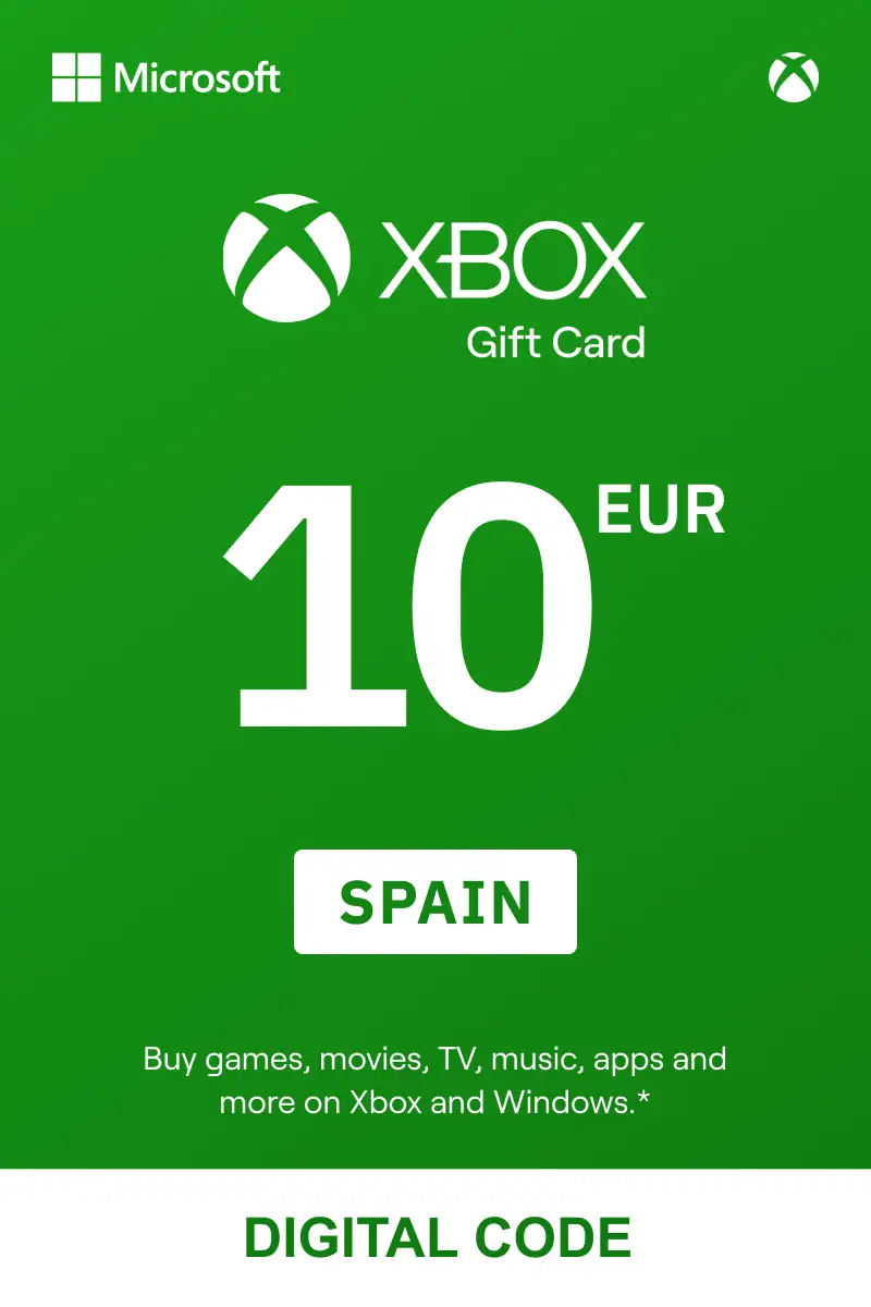 Xbox 10 EUR Gift Card (Spain) - Digital Key