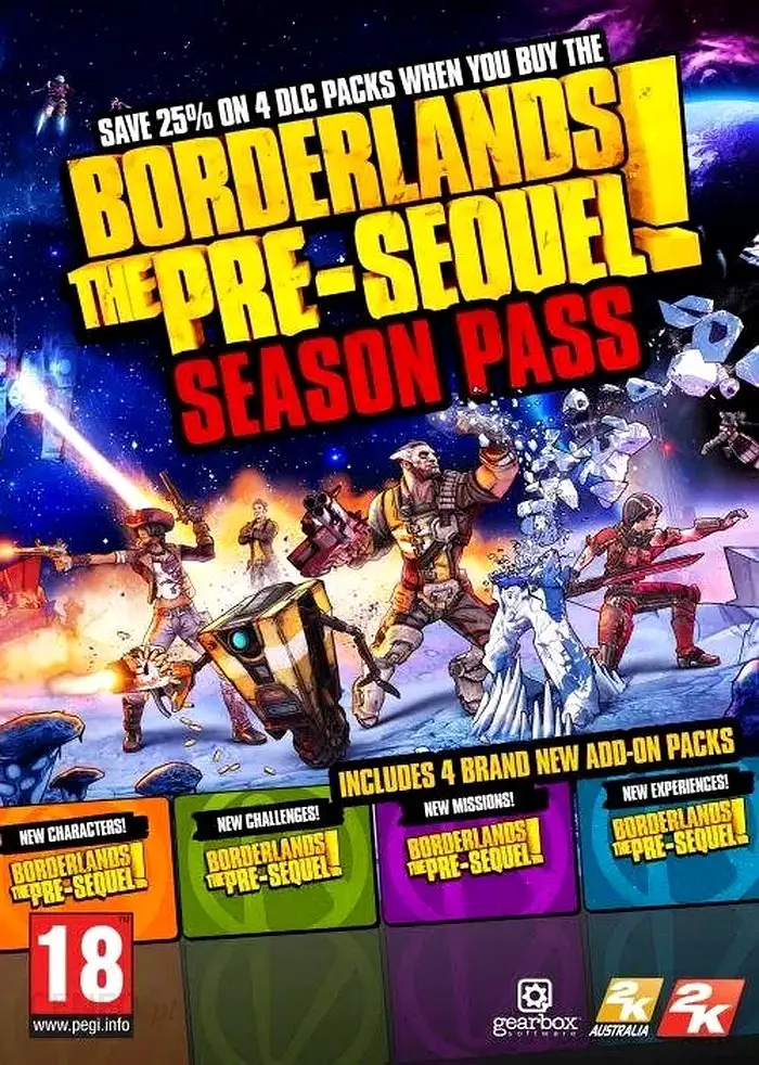 Borderlands The Pre-Sequel - Season Pass DLC (Global) (PC / Linux) - Steam - Digital Key