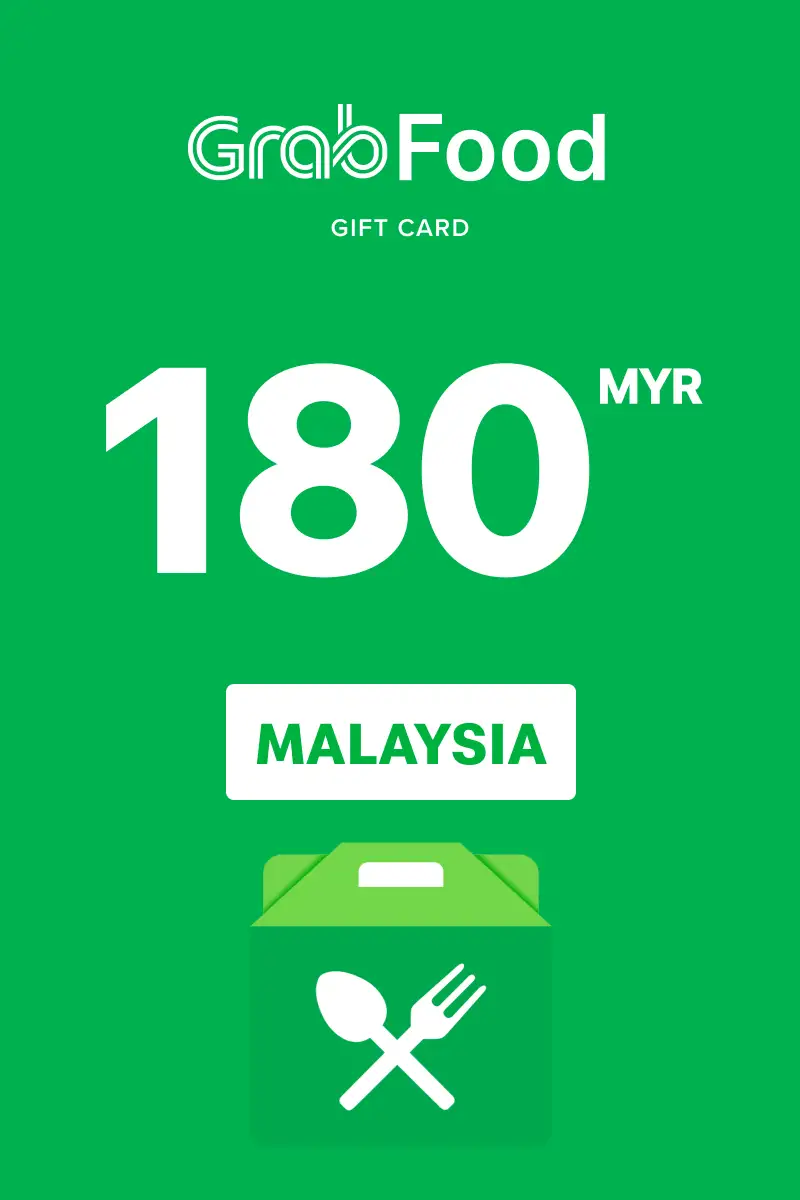 Grab Food 180 MYR Gift Card (Malaysia) - Digital Key