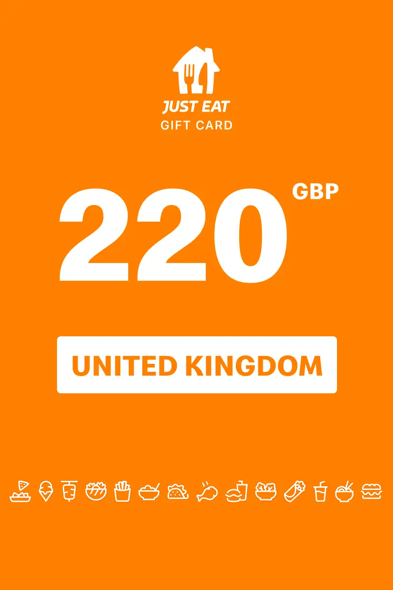 Just Eat 220 GBP Gift Card (United Kingdom) - Digital Key