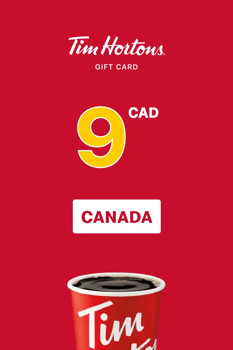 Tim Hortons 9 CAD Gift Card (Canada) - Digital Key