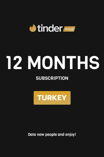 Tinder Gold 12 Months Subscription (Turkey) - Digital Key