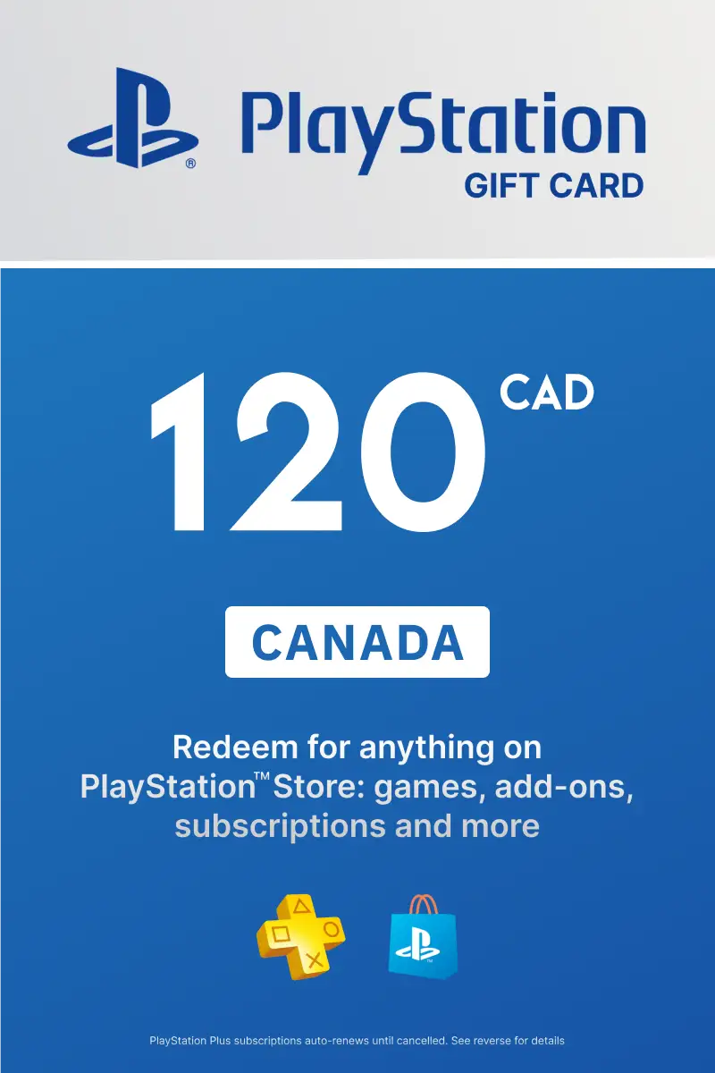 PlayStation Store 120 CAD Gift Card (Canada) - Digital Key