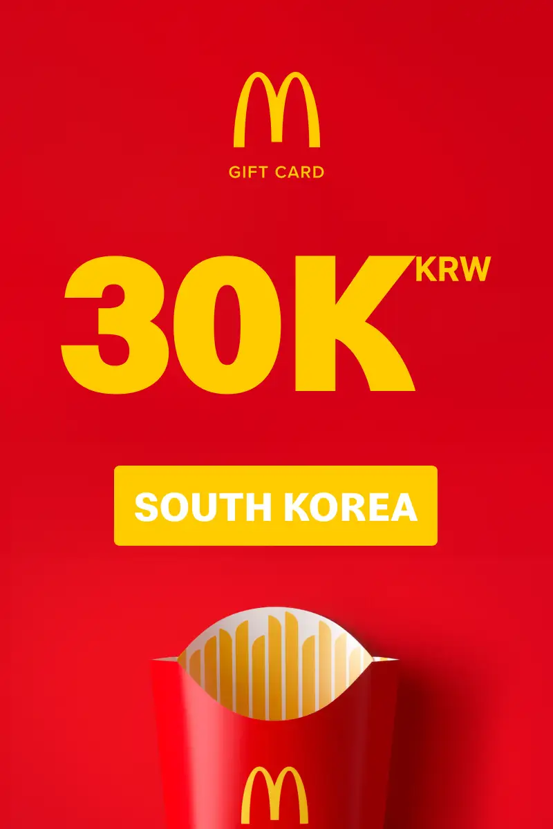 McDonald's 30000 KRW Gift Card (South Korea) - Digital Key