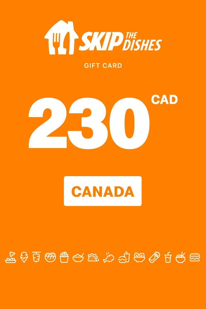 SkipTheDishes 230 CAD Gift Card (Canada) - Digital Key