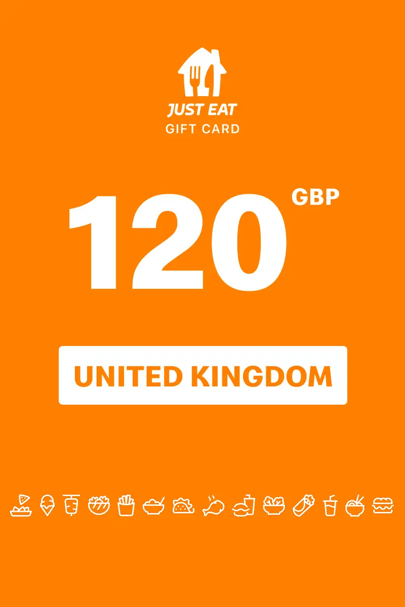 Just Eat 120 GBP Gift Card (United Kingdom) - Digital Key