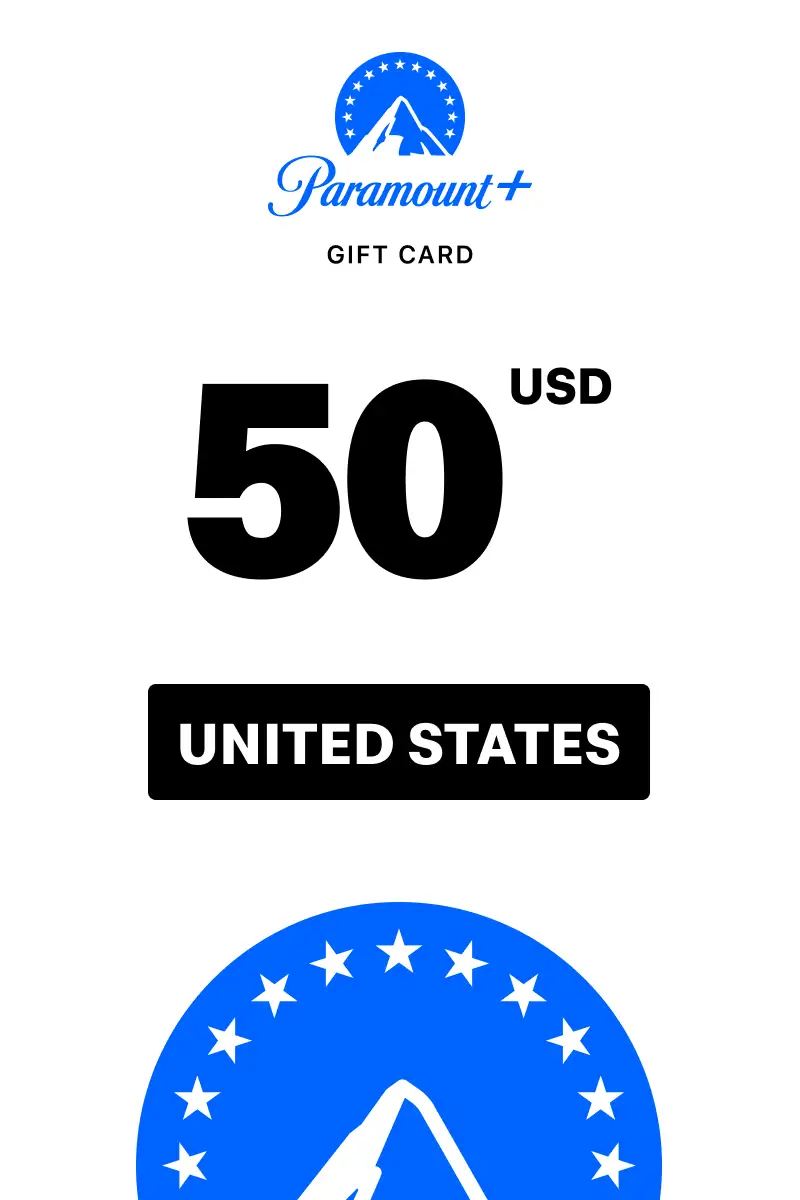 Paramount+ 50 USD Gift Card (United States) - Digital Key