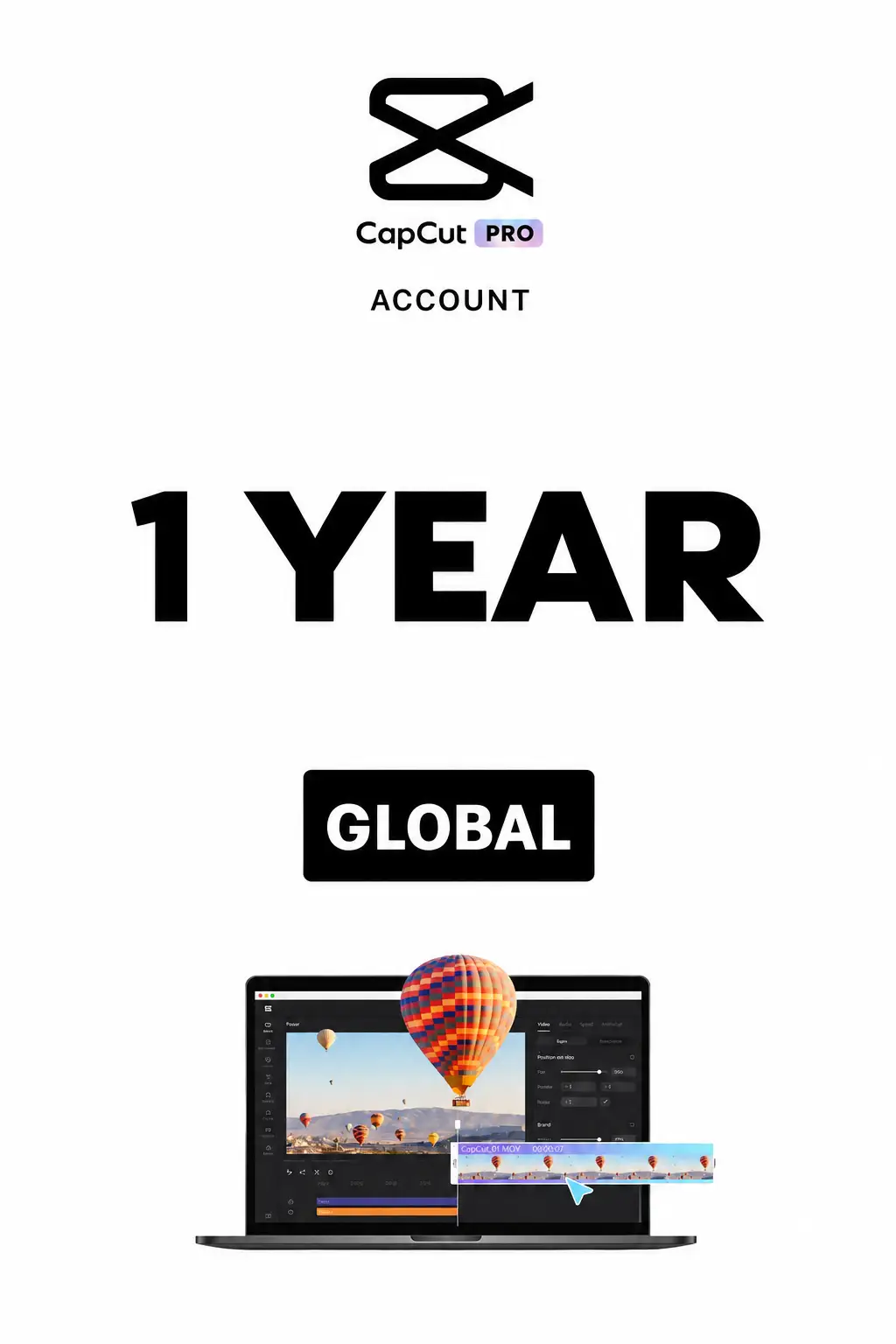 CapCut Pro - 1 Year (Global) - CapCut Account