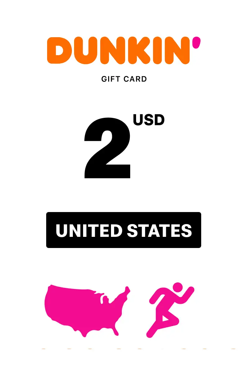 Dunkin 2 USD Gift Card (United States) - Digital Key