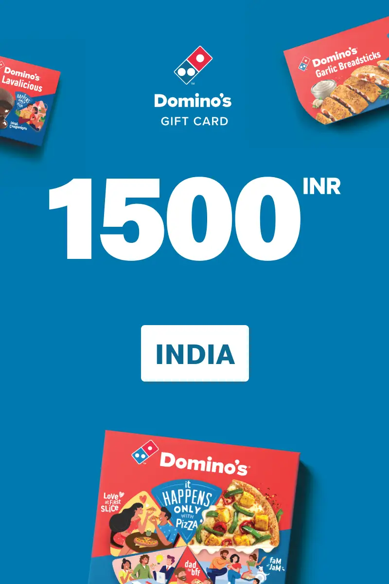 Dominos Pizza 1500 INR Gift Card (India) - Digital Key