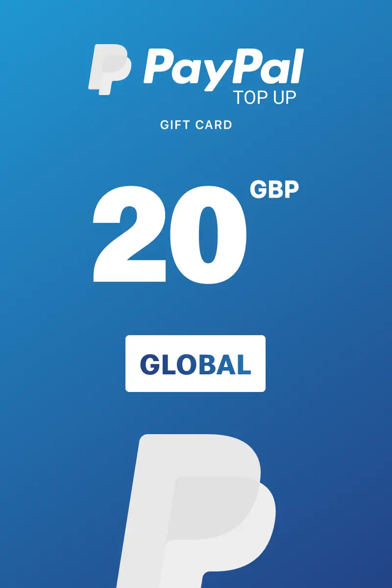 PayPal Instant Top Up 20 GBP Gift Card (Global) - Digital Key