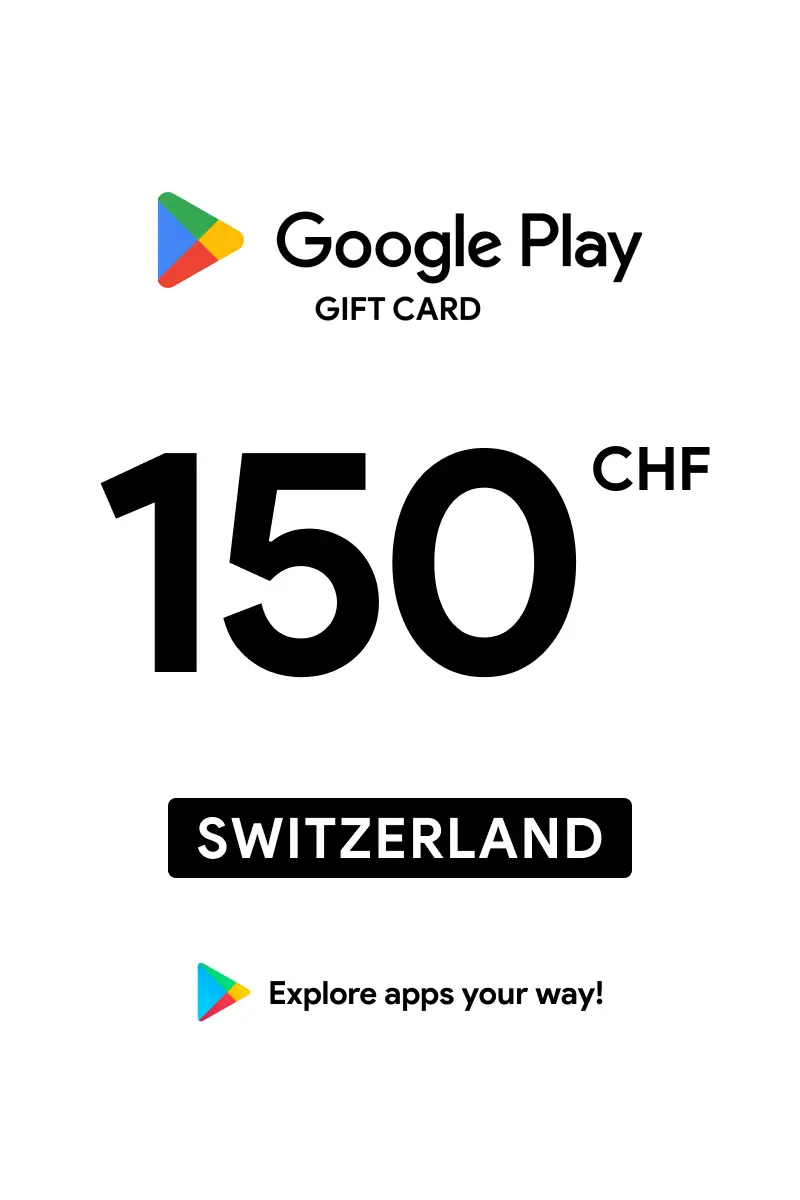 Google Play 150 CHF Gift Card (Switzerland) - Digital Key
