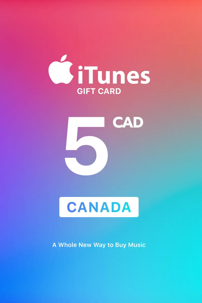 Apple iTunes 5 CAD Gift Card (Canada) - Digital Key