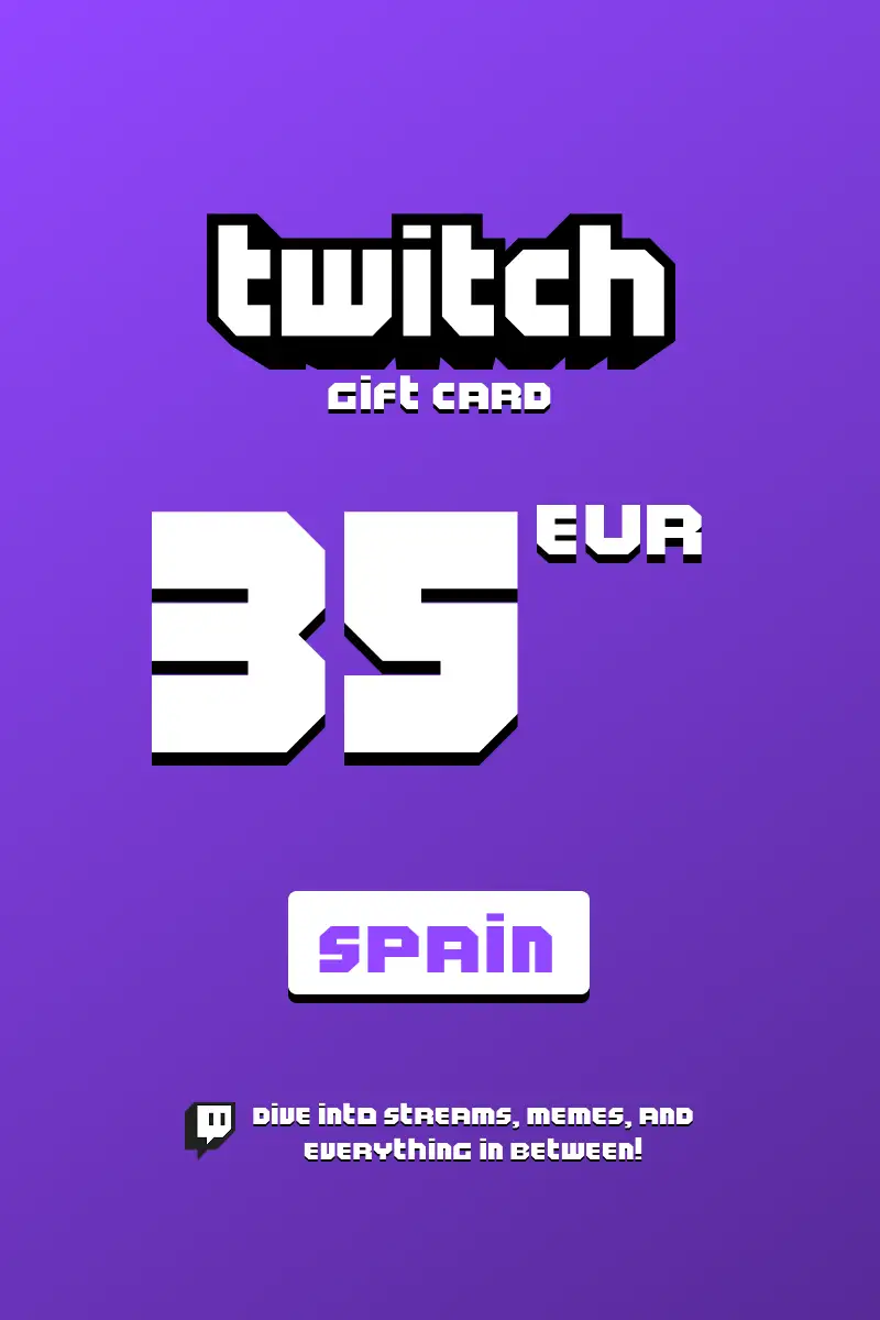 Twitch 35 EUR Gift Card (Spain) - Digital Key
