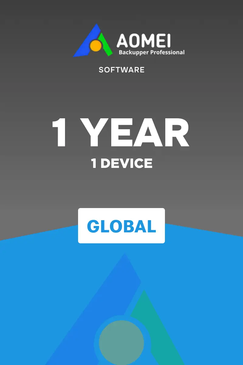 AOMEI Backupper Professional Edition (Global) (PC) 1 Device 1 Year - Digital Key