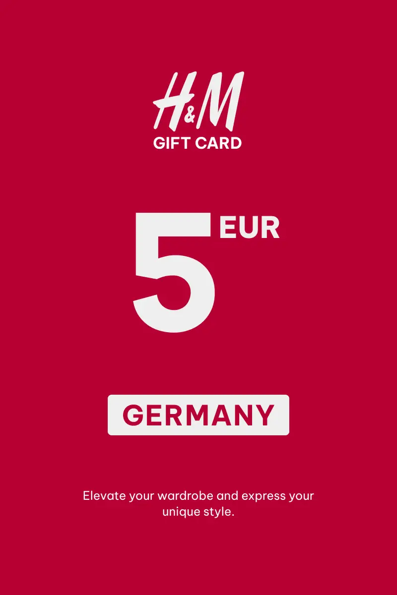 HandM 5 EUR Gift Card (Germany) - Digital Key