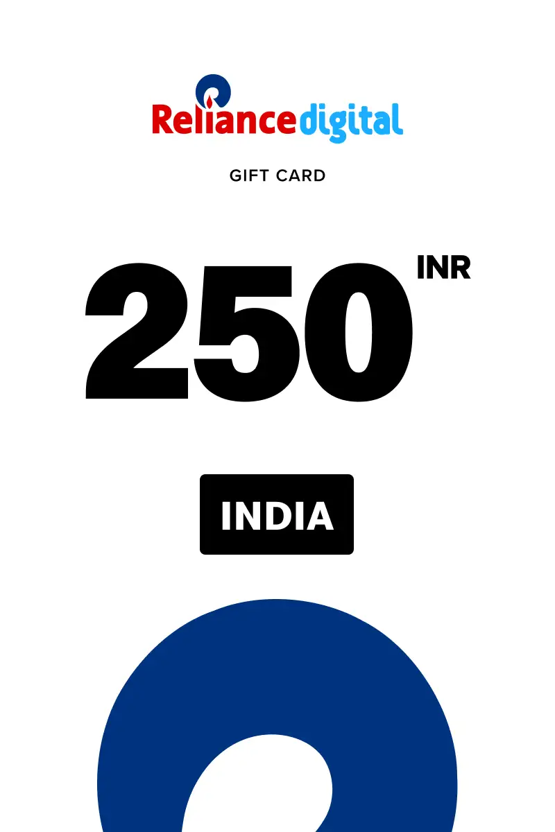 Reliance Digital 250 INR Gift Card (India) - Digital Key