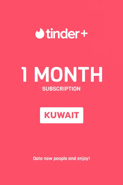 Tinder Plus - 1 Month Subscription (Kuwait) - Digital Key