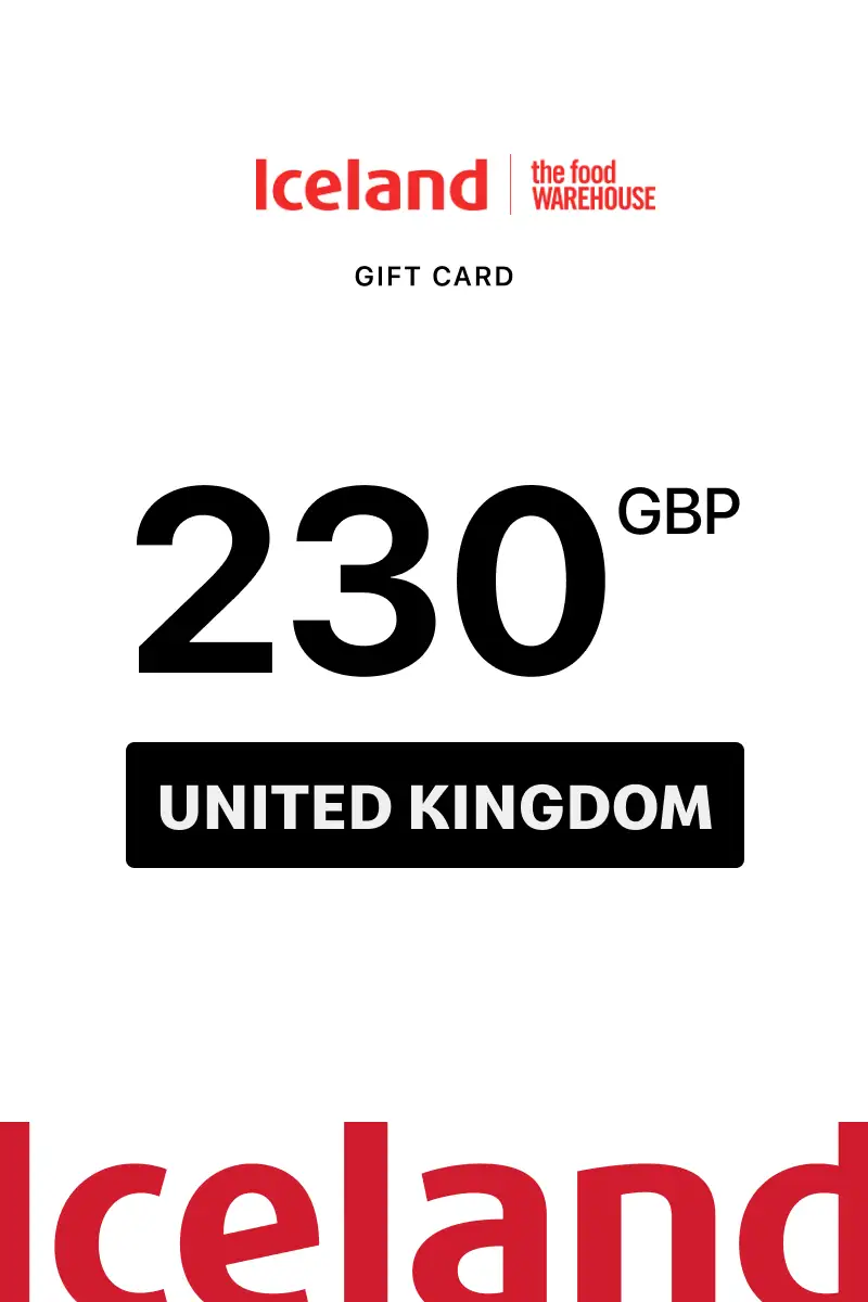 Iceland 230 GBP Gift Card (United Kingdom) - Digital Key
