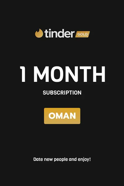 Tinder Gold 1 Month Subscription (Oman) - Digital Key