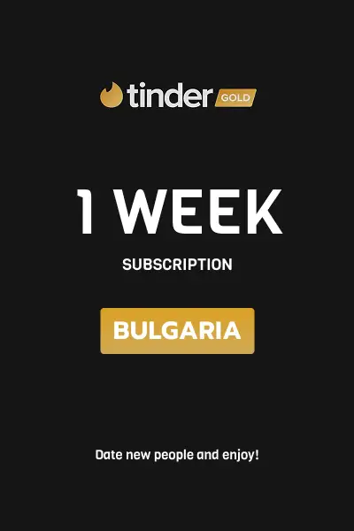 Tinder Gold 1 Week Subscription (Bulgaria) - Digital Key