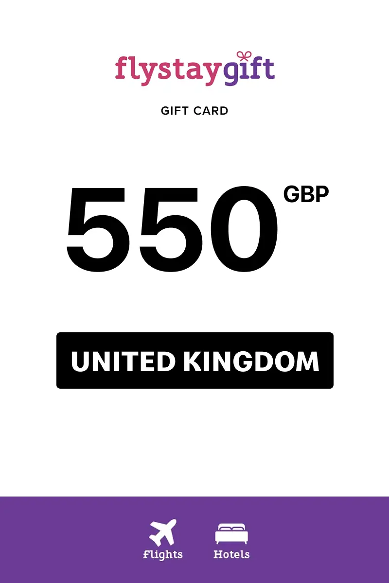 Flystay Gift 550 GBP Gift Card (United Kingdom) - Digital Key