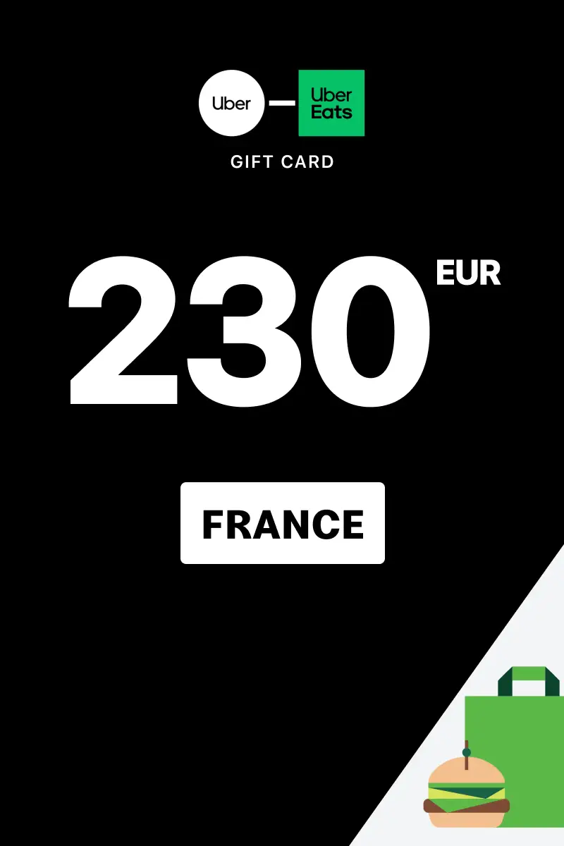 Uber Rides and Uber Eats 230 EUR Gift Card (France) - Digital Key