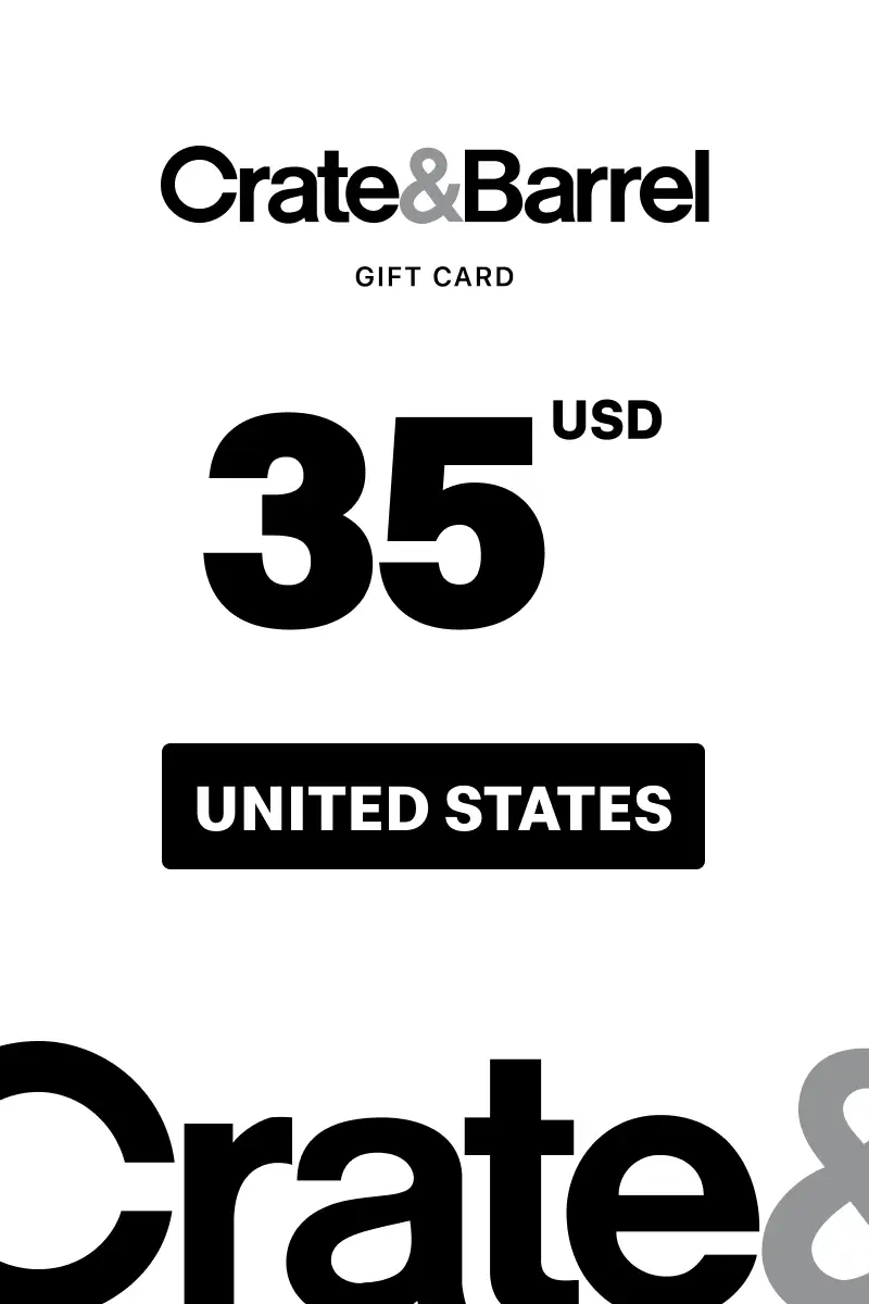 Crate and Barrel 35 USD Gift Card (United States) - Digital Key