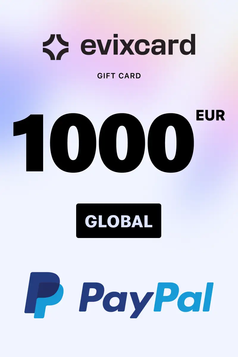 EvixCard PayPal 1000 EUR Gift Card (Global) - Digital Key
