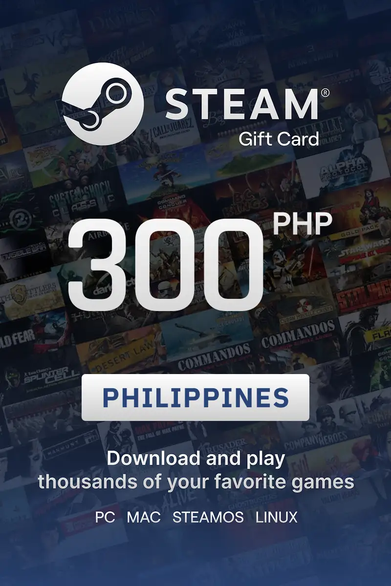 Steam Wallet 300 PHP Gift Card (Philippines) - Digital Key