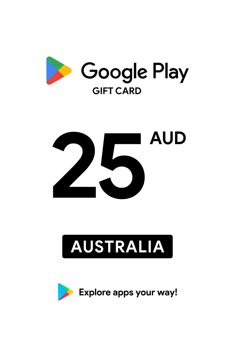 Google Play 25 AUD Gift Card (Australia) - Digital Key