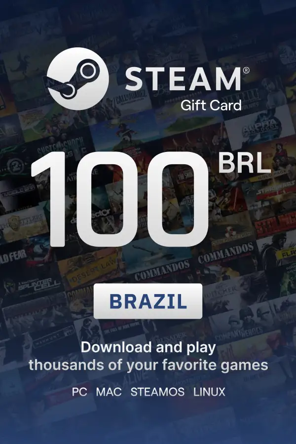 Buy Steam Wallet 100 BRL Gift Card (Brazil) Digital Key