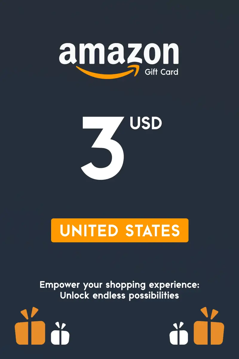 Amazon 3 USD Gift Card (United States) - Digital Key