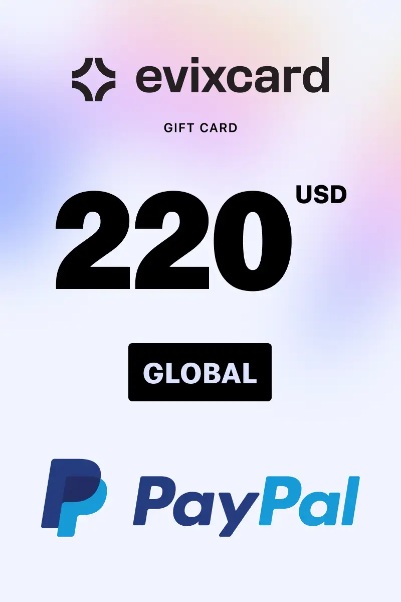 EvixCard PayPal 220 USD Gift Card (Global) - Digital Key
