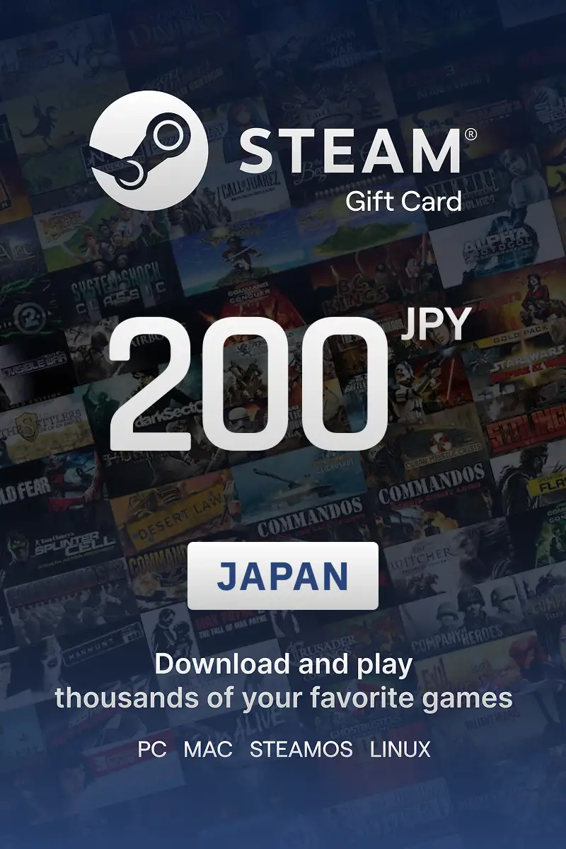 Steam Wallet 200 JPY Gift Card (Japan) - Digital Key