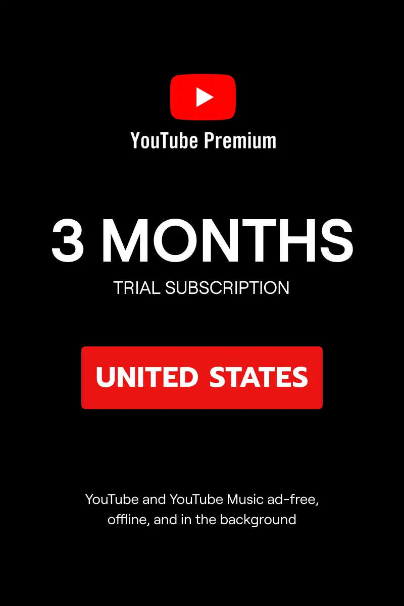 YouTube Premium 3 Months Trial (United States) - Official Website - Digital Key