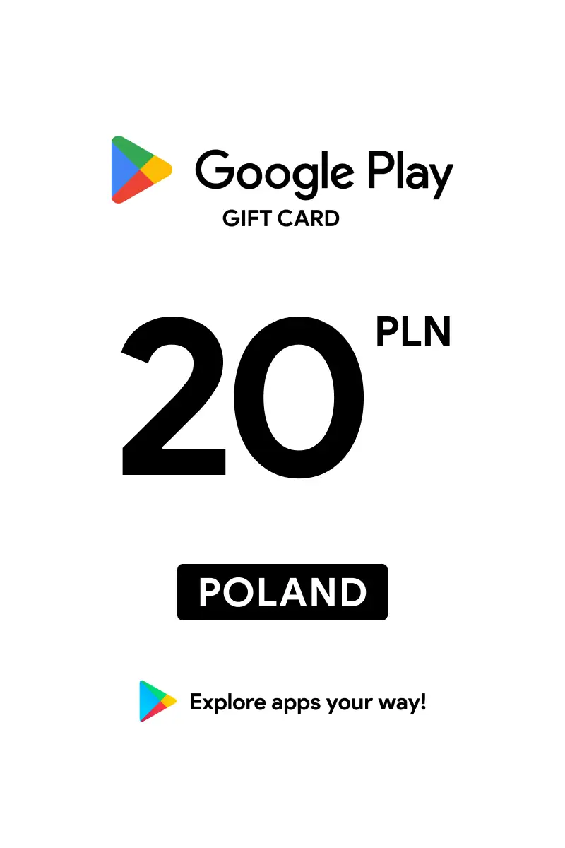 Google Play 20 PLN Gift Card (Poland) - Digital Key