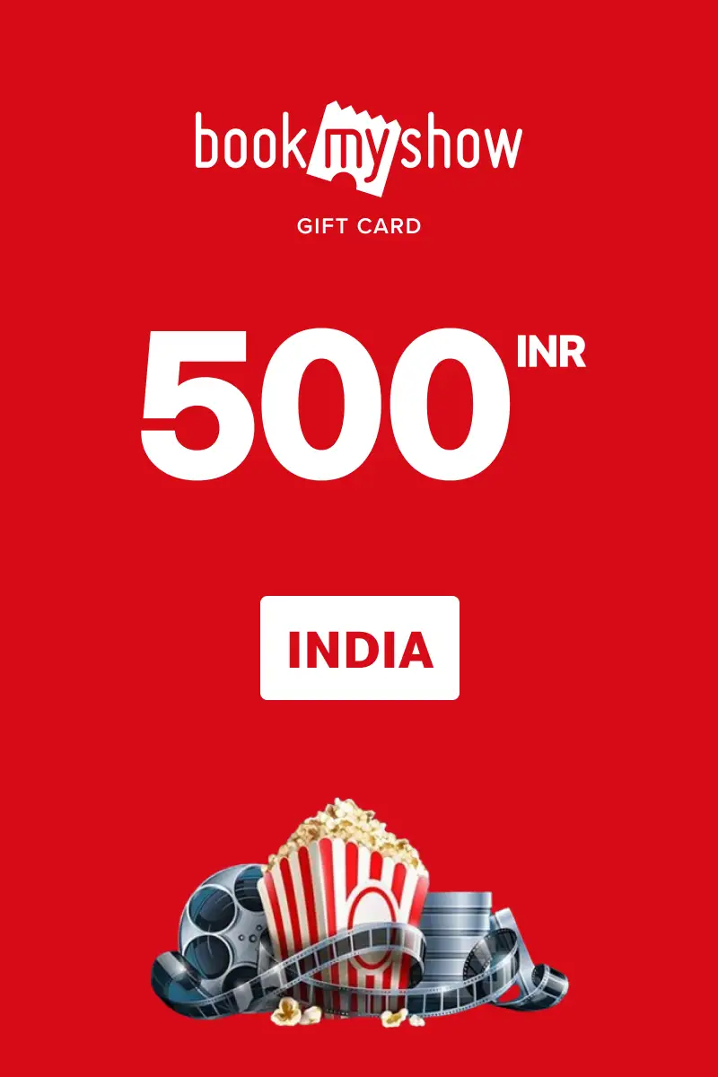 BookMyShow 500 INR Gift Card (India) - Digital Key afbeelding 1