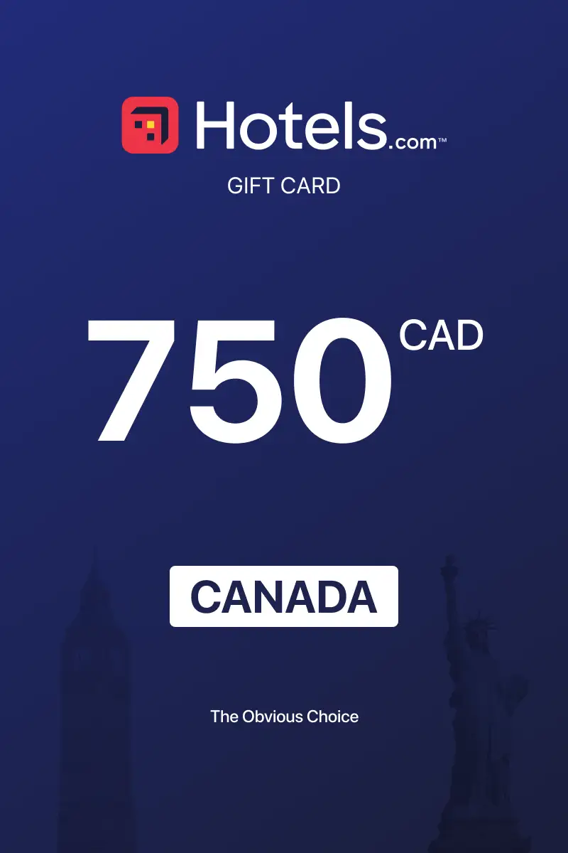 Hotels.com 750 CAD Gift Card (Canada) - Digital Key