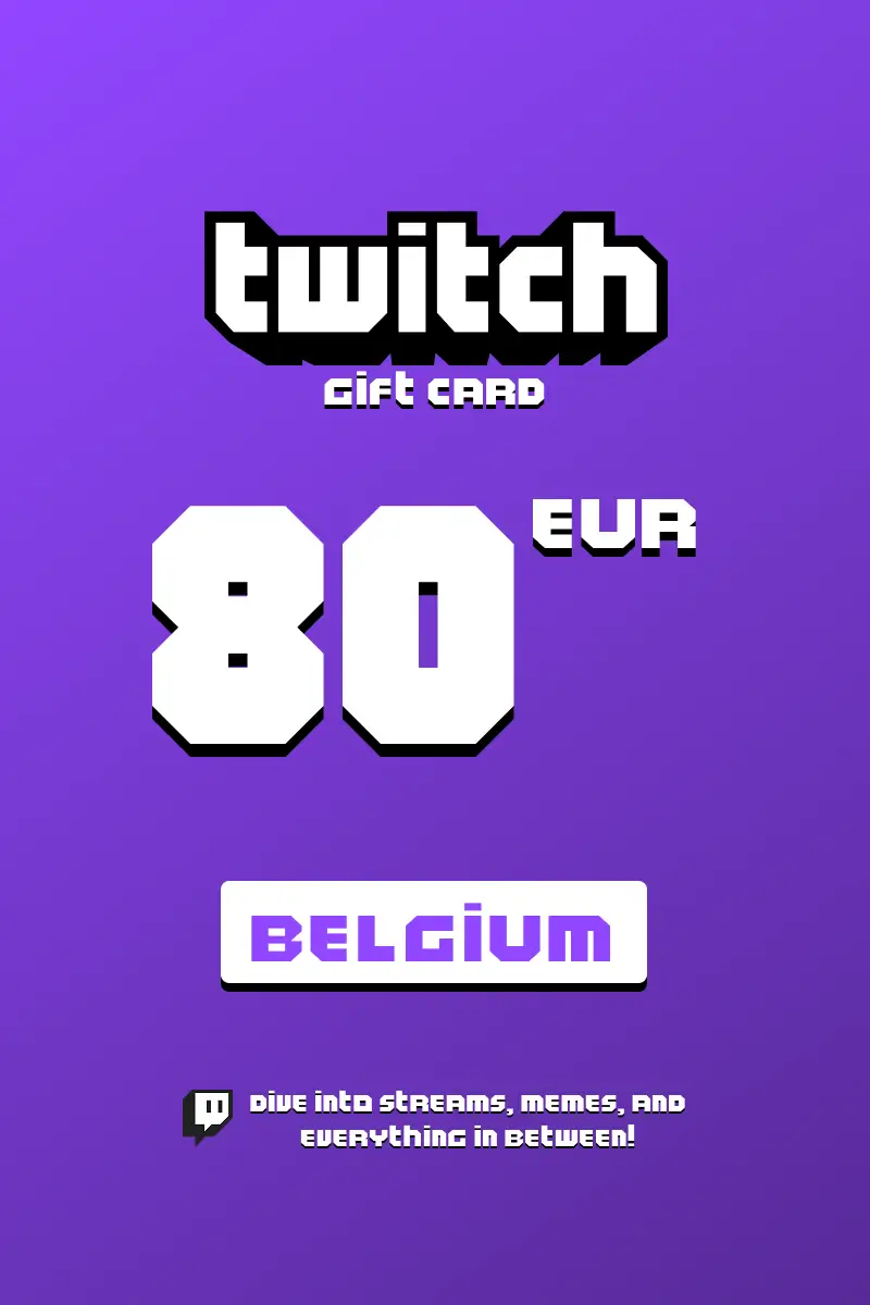 Twitch 80 EUR Gift Card (Belgium) - Digital Key