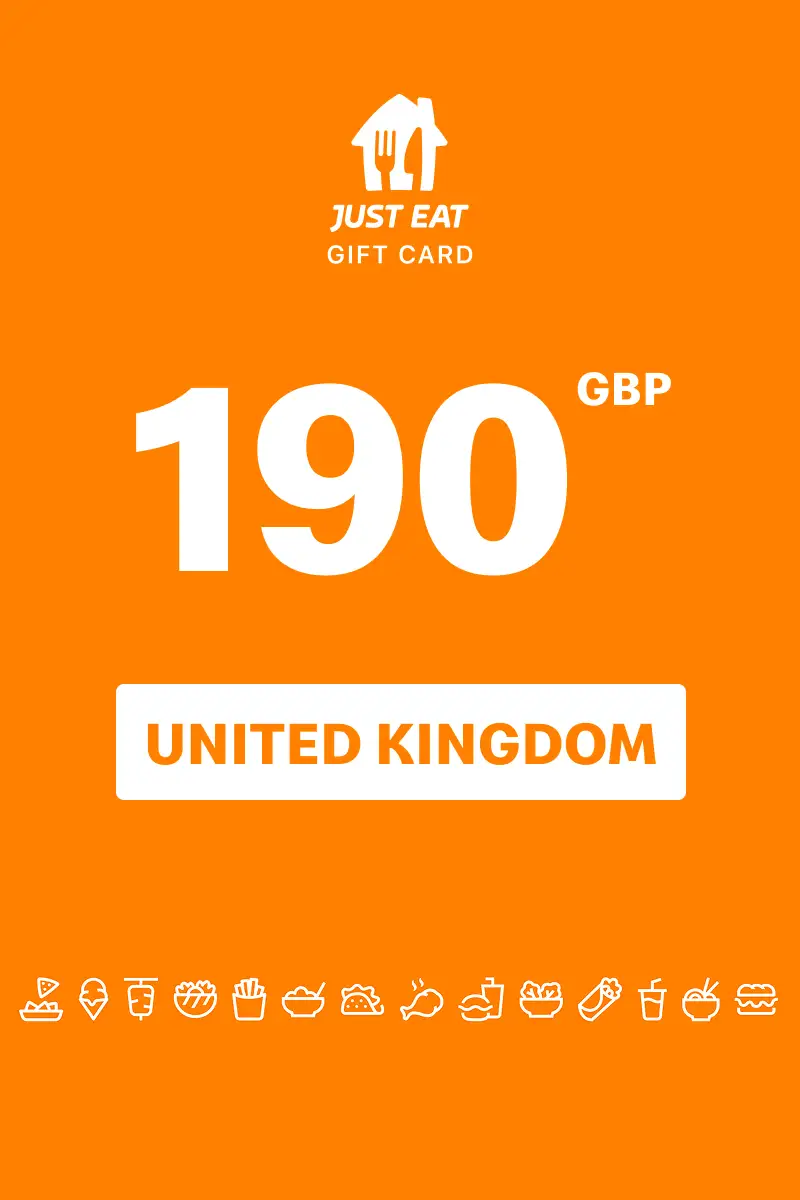 Just Eat 190 GBP Gift Card (United Kingdom) - Digital Key