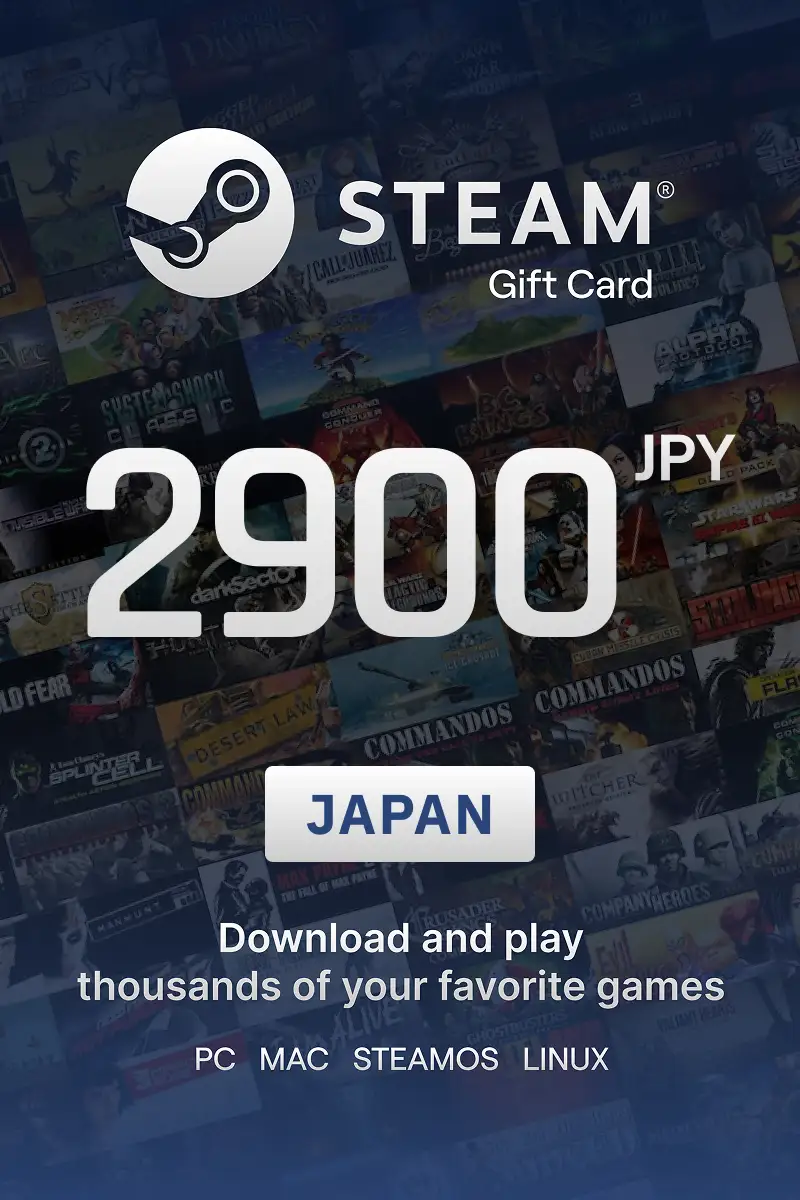 Steam Wallet 2900 JPY Gift Card (Japan) - Digital Key