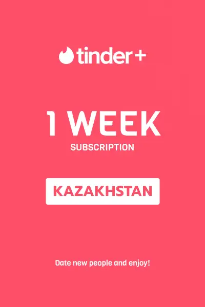 Tinder Plus - 1 Week Subscription (Kazakhstan) - Digital Key